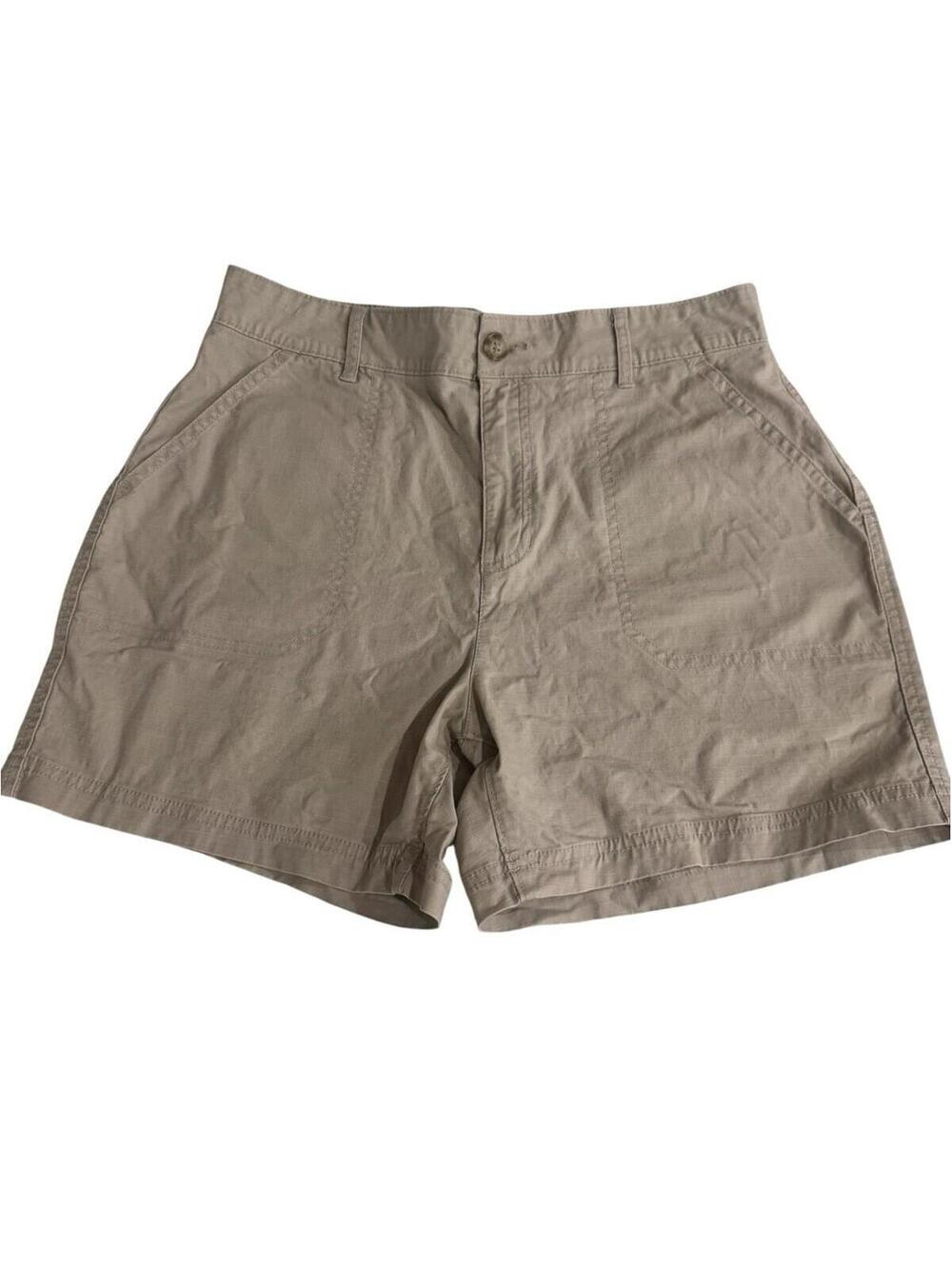 Eddie Bauer Women's Chino Outdoor Hiking Beige Shorts, Size 10